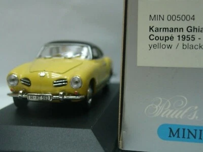 WOW EXTREMADAMENTE RARO VW Karmann Ghia T14 cupé 1955 D. amarillo/negro 1:43 Minichamps Foto 1 de 3