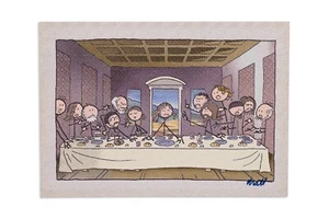 Matt Feazell Signed Leonardo DaVinci’s The Last Supper Stick Figure Masterpieces - Picture 1 of 4