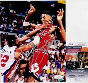 NBA John Salley Signed Detroit Pistons 8x10 Photo C Autograph Spider JSA COA - Picture 1 of 1