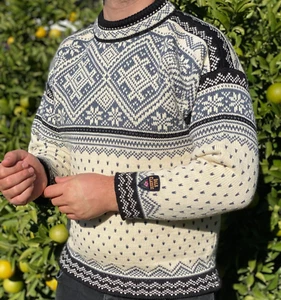 Vintage Dale Of Norway Winter Knit Classic Sweater Cardigan Jacket Size L 52 54 - Picture 1 of 15
