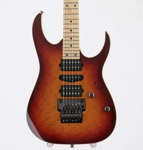 Electric Guitar USED Ibanez RG657MSK Sunset Burst Brown Mahogany Body 24Fret - Picture 1 of 12
