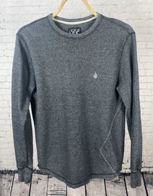 Volcom Sweater Small Women's Gray Knit Crewneck Pullon (A16) - Image 1 of 4