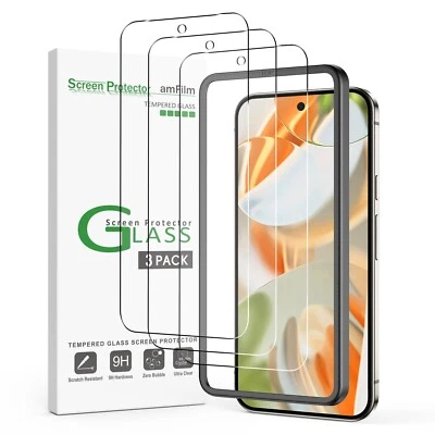 amFilm Designed for Google Pixel 10 Pro/10/9/9 Pro 6.3"Screen Protector,3 Pack - Image 1 of 4