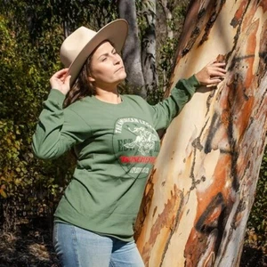 T-shirt Winchester ufficiale The American Rider Rider stampata manica lunga cotone - Foto 1 di 6