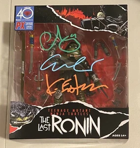 Teenage Mutant Ninja Turtles Last Ronin Action Figure Kevin Eastman Signed X3 - Imagen 1 de 7