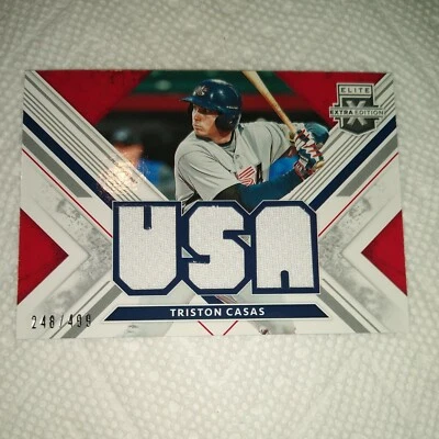 Triston Casas 2019 Elite Extra AUTHENTIC JERSEY #USA-TR National Team *248/499* - Image 1 of 2