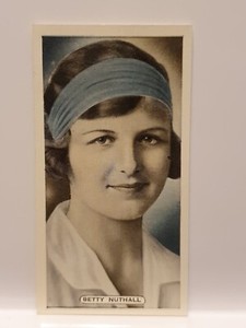 Cigarette Card Ardath Cricket Tennis & Golf Celebrities #41 Betty Nuthall (D5)