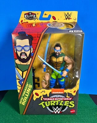 Figura Elite Tortugas Ninja Adolescentes Mutantes WWE 2024: SETH ROLLINS como LEONARDO Foto 1 de 4