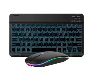 Combo De Teclado Y Mouse Bluetooth Para Ipad - Teclado Inalambrico Recargable Y - Picture 1 of 7