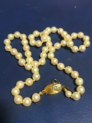 Bigiotteria - Collana donna - Filo di perle - 53 perle - lunghezza 52 cm vintage - Immagine 1 di 4