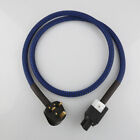 1/2/3/4m Rhodium-Plated Hi-End Hifi Audiophile Audio Power Cable UK IEC Plug^^^