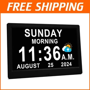 Multi-Theme Indoor Digital Clock - 11.5 Inch with Custom Alerts for Seniors - Picture 1 of 8