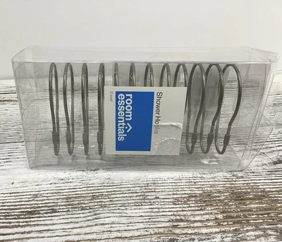 Набор из 12 серых крючков для душа Room Essentials - Изображение 1 из 3