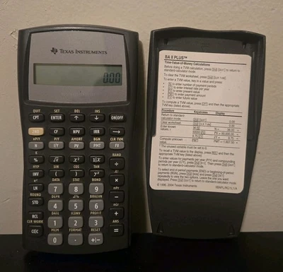 Texas Instruments BA II Plus Business Analyst Calculator Tested W/ Cover - Image 1 of 3