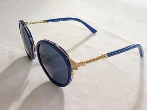 Tory Burch TY6042Q 31068D Damen Sonnenbrille blau/gold 52 mm, Lederdetails - Bild 1 von 8