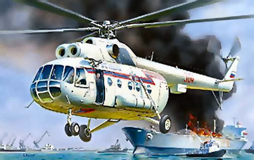 KIT MODELLINO ELICOTTERO STATICO ZVEZDA MIL MI 8 RESCUE MODELLISMO SCALA 1/72 - Immagine 1 di 4
