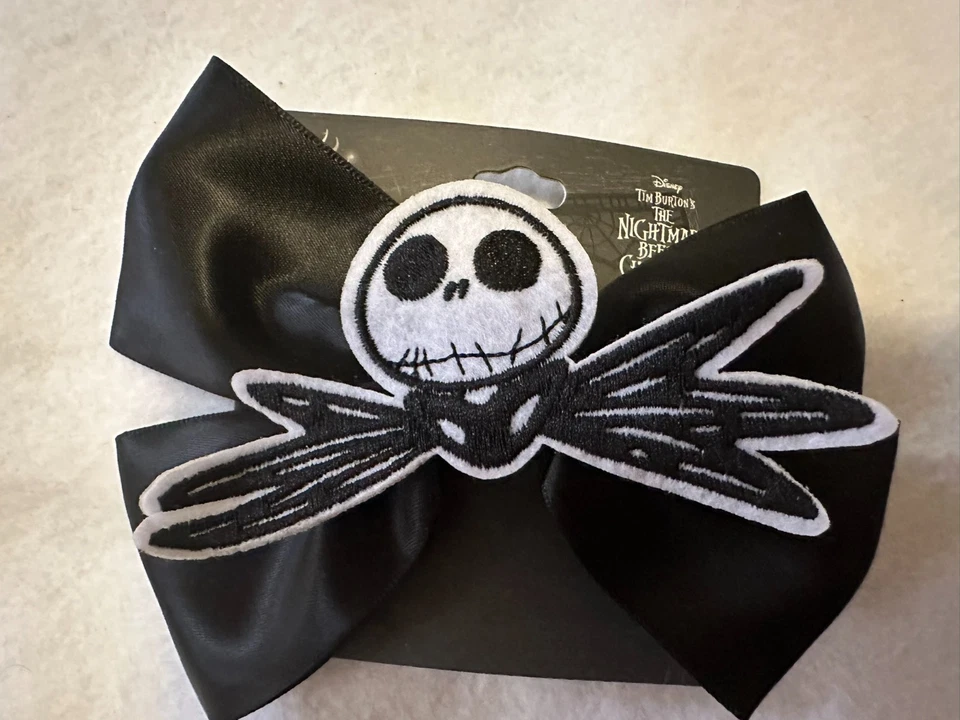 Disney Nightmare Before Christmas Jack Skellington Hair Bow Black/Red