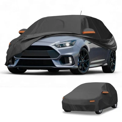 Car Cover Waterproof All Weather for Ford Focus Hatchback Black Aluminum Film - Image 1 of 4