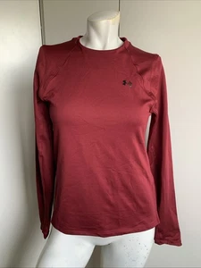 Under Armour Damen Small Fitted Maroon Langarmshirt - Bild 1 von 4