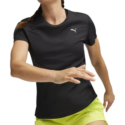 Camiseta negra de manga corta Puma Run Favourite Velocity para mujer Foto 1 de 4