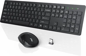 Wireless Keyboard and Mouse Combo K301 M301 USB Receiver Black - Picture 1 of 15