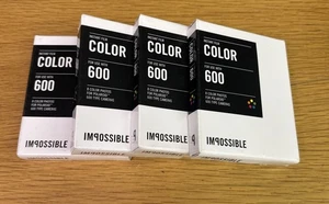 PELÍCULA INSTANTÁNEA POLAROID IMPOSIBLE 600 COLOR 01/2015 X 4 CADUCADA - Imagen 1 de 3