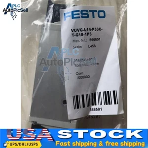 US FREE TAX New FESTO VUVG-L14-P53C-T-G18-1P3 566501 Solenoid Valve - Picture 1 of 9