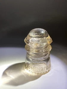 Vintage  Birmingham, Alabama No. 10 Clear Glass Insulator.  2.25” wide 3.5” tall - Picture 1 of 8