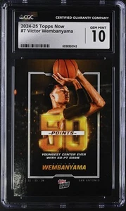 2024-25 Topps Now Victor Wembanyama #7 CGC 10 - Picture 1 of 2