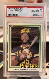 1981 Donruss #136 Dave Parker PSA 10 PIRATES HOF - Picture 1 of 2