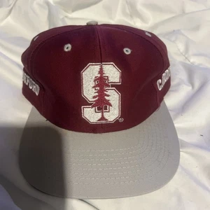 Vintage Stanford Cardinal Hat SnapBack 90s Maroon/Grey One Size Competitor - Picture 1 of 7