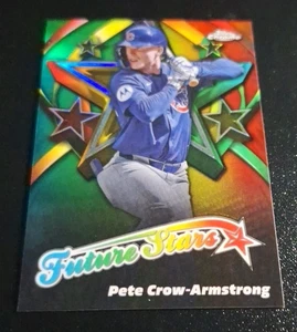2025 TOPPS CHROME FUTURE STARS REFRACTOR #FS-8 PETE CROW-ARMSTRONG CHICAGO CUBS - Picture 1 of 2