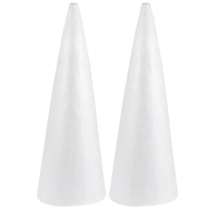 2pcs Foam Cones Christmas Tree Cones DIY Modeling Craft Floral 38x13.5cm - Picture 1 of 9