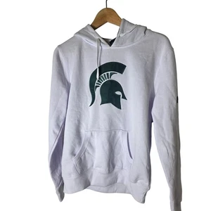 MICHIGAN STATE weiß und spartanisch grün NEU aktiver sportlicher Pullover Hoodie Gr. M - Bild 1 von 12
