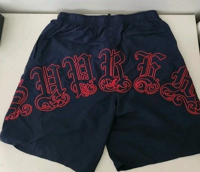 Pantalones Cortos de Natación SS23 Supreme Inglés Antiguo Nailon Azul Marino Nylon M Medianos Supplex Foto 1 de 4