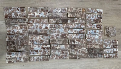 55 Azulejo antiguo para chimenea 1890 A E, porcelana fundida, verde pastel/azul Foto 1 de 4