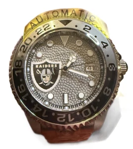 Reloj automático para hombre Invicta NFL Las Vegas Raiders 47 mm, acero 45025 con fútbol - Imagen 1 de 10