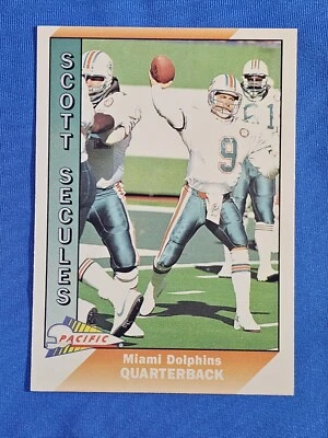 1991 Pacific 🏈 Football Card #282 Scott Secules Miami Dolphins  - Image 1 of 2