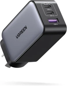 UGREEN USB C Charger 65W Nexode 3 Ports GaN II Fast Charger Block - Picture 1 of 10