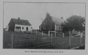 1912 DEUX PHOTOGRAPHIES IMPRIMÉS LÉGER CORRIVEAU, GRANGE &MAISON - Picture 1 of 2