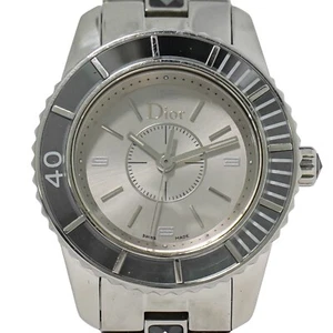 Christian Dior Crystal CD112114 Edelstahl Quarz Uhr Damen Silber - Bild 1 von 18