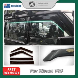 Luxury Window Visor Weather Shields for Patrol GQ Y60 1988-1997 Auto Mirror - Picture 1 of 10