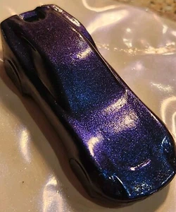 Hot Wheels Coupe Clip Keychain 2021 Loose Custom Black With Colorshift Airbrush - Picture 1 of 7