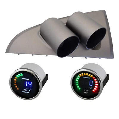 BA BF Falcon XR6T Turbo F6 Gauge Pod Holder w/ Electronic Boost & Ext Temp Gauge - Image 1 of 4