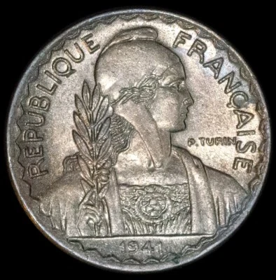 French Indochina 1941 10 Centimes - Image 1 of 2