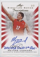 2012 Leaf Signature Series Inscriptions Red /2 Meyers Leonard Rookie Auto RC