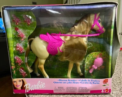 Mattel Barbie Bellezas Cepillables Caballo Flor Pony 2002 NUEVO Nunca Quitado Raro Foto 1 de 4