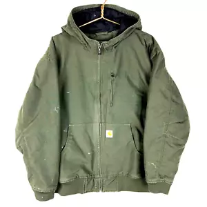Giacca Carhartt 2XL verde full zip da lavoro soft shell tela bomber - Foto 1 di 11
