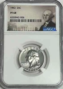 1962 Washington Quarter 25C NGC PF68 - Picture 1 of 2