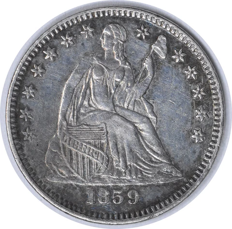 1859 Liberty Seated Silver Half Dime AU Uncertified #326 Cover